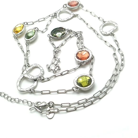 Lia Sophia Pastel GUMDROPS Silver-tone Retired Necklace - Picture 7 of 16